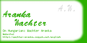 aranka wachter business card